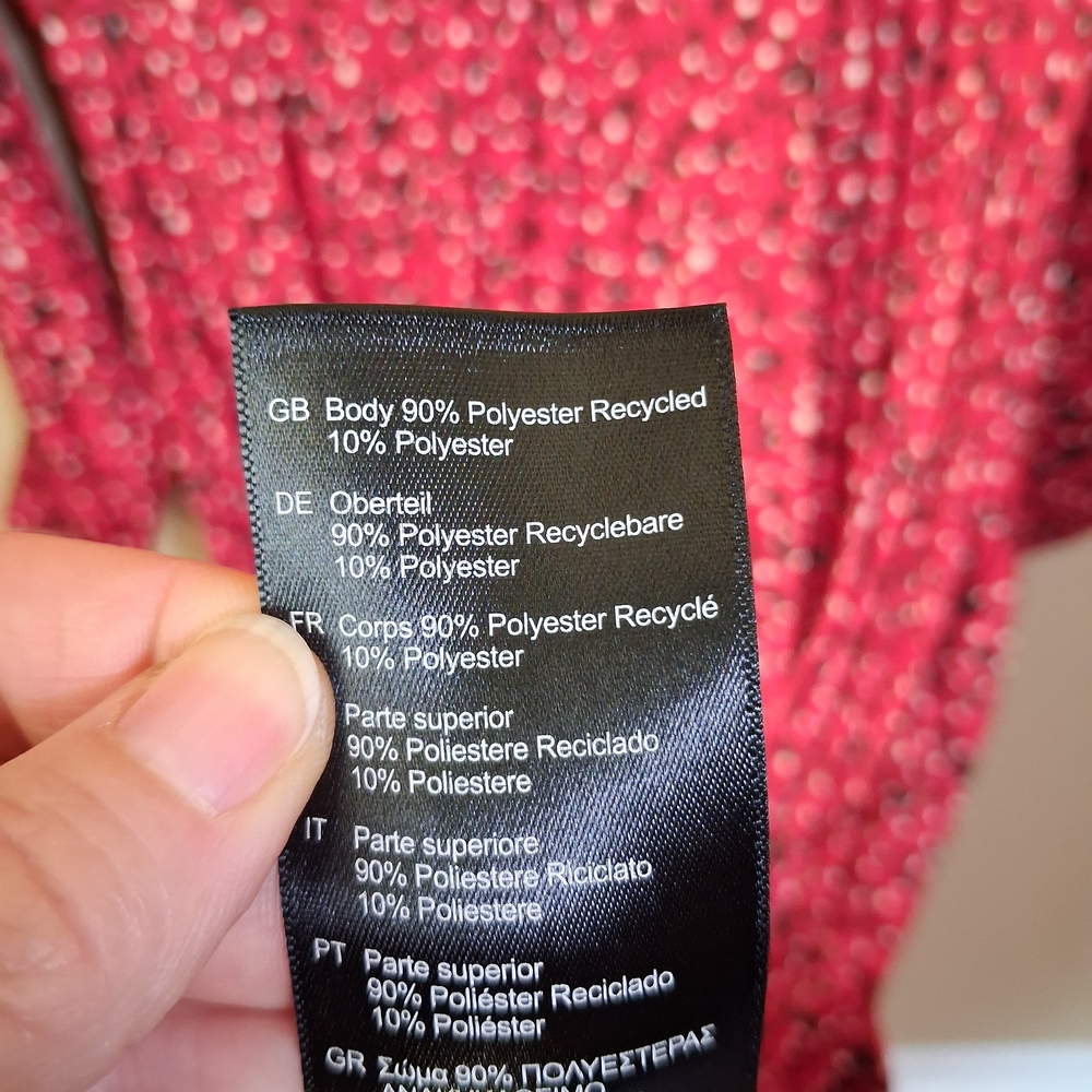 Scotch And Soda Anthropologie NWOT Red Printed Pleated Maxi Dress; Size M - Picture 9 of 12